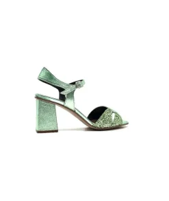 plumers Ivoire 3711 Cuir Metal Vert*Femme Sandales