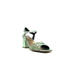plumers Ivoire 3711 Cuir Metal Vert*Femme Sandales