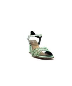 plumers Ivoire 3711 Cuir Metal Vert*Femme Sandales
