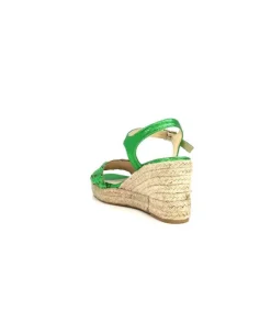 Ivoire0303 Ivoire 23327 Cuir Metal Vert*Femme Sandales