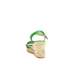 Ivoire0303 Ivoire 23327 Cuir Metal Vert*Femme Sandales