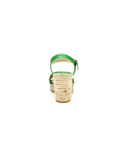 Ivoire0303 Ivoire 23327 Cuir Metal Vert*Femme Sandales