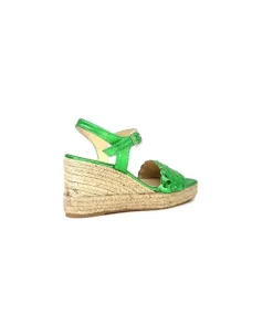 Ivoire0303 Ivoire 23327 Cuir Metal Vert*Femme Sandales