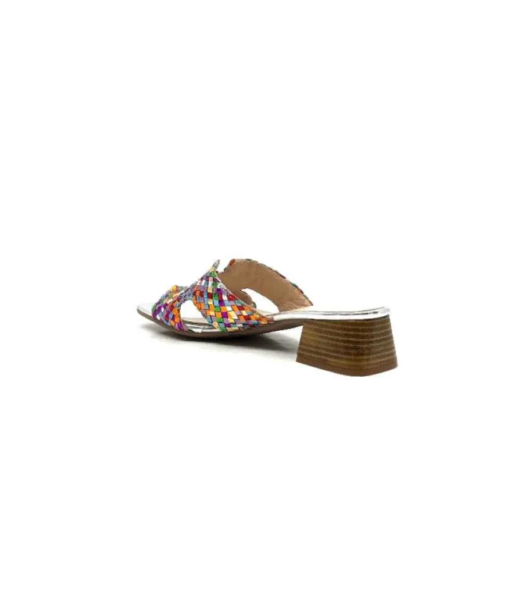Ivoire0303 Ivoire 23041 Cuir Multicolore*Femme Mules