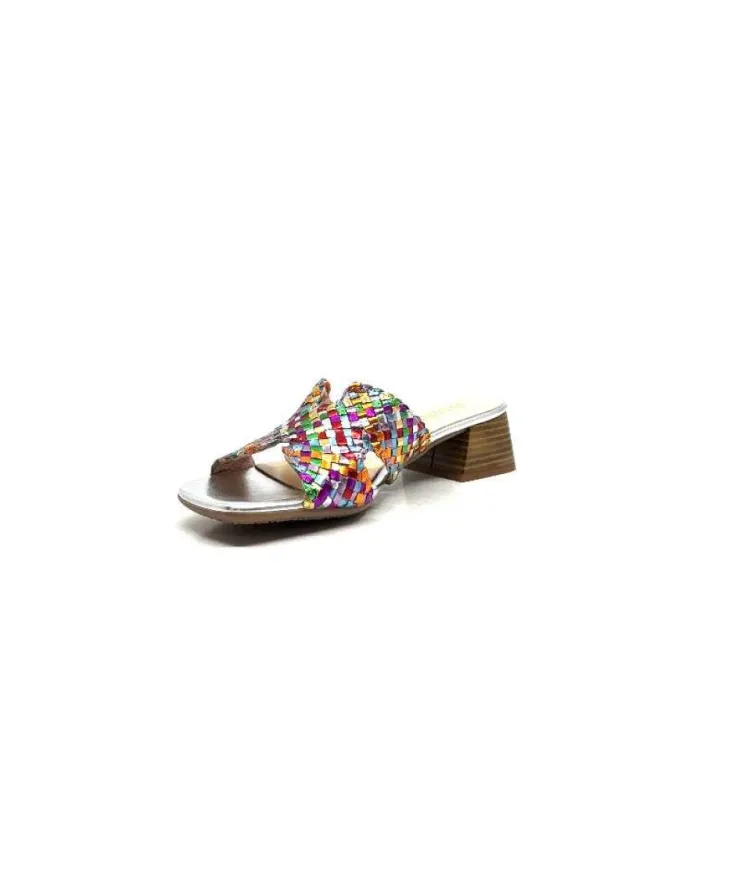 Ivoire0303 Ivoire 23041 Cuir Multicolore*Femme Mules