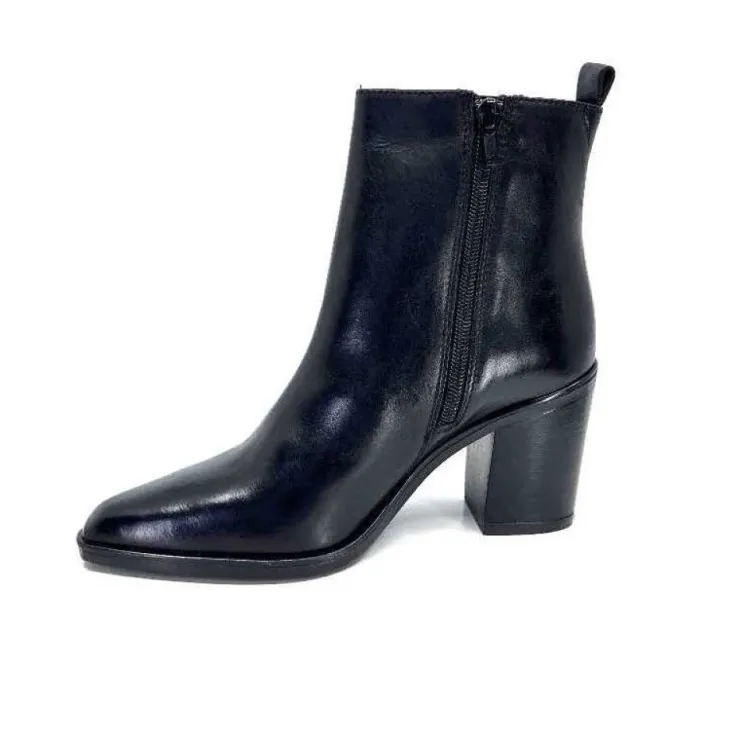 Ivoire0104a Ivoire 52145 Cuir Noir*Femme Santiags