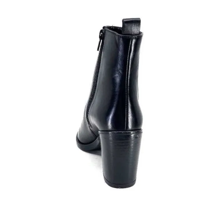 Ivoire0104a Ivoire 52145 Cuir Noir*Femme Santiags