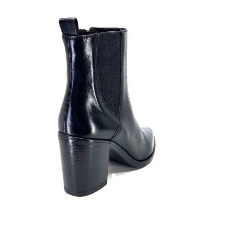 Ivoire0104a Ivoire 52145 Cuir Noir*Femme Santiags