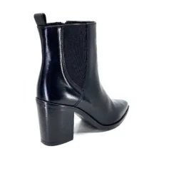 Ivoire0104a Ivoire 52145 Cuir Noir*Femme Santiags