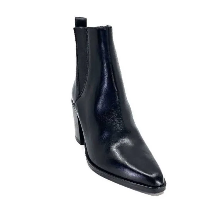 Ivoire0104a Ivoire 52145 Cuir Noir*Femme Santiags