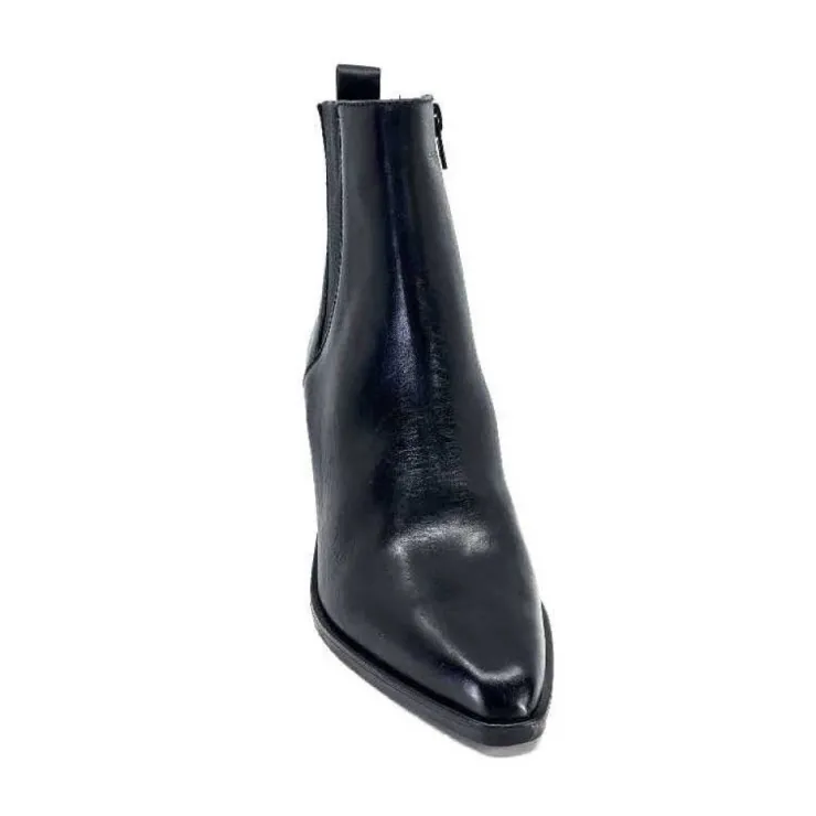 Ivoire0104a Ivoire 52145 Cuir Noir*Femme Santiags