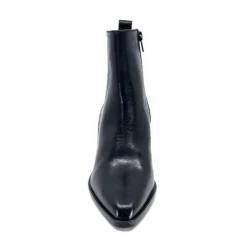 Ivoire0104a Ivoire 52145 Cuir Noir*Femme Santiags
