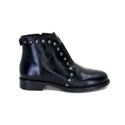 Ivoire0381b Ivoire 7553 Cuir Noir*Femme Bottines
