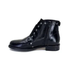 Ivoire0381b Ivoire 7553 Cuir Noir*Femme Bottines