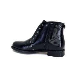 Ivoire0381b Ivoire 7553 Cuir Noir*Femme Bottines