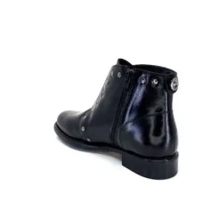 Ivoire0381b Ivoire 7553 Cuir Noir*Femme Bottines