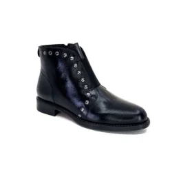 Ivoire0381b Ivoire 7553 Cuir Noir*Femme Bottines