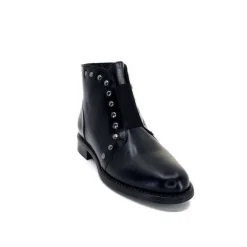 Ivoire0381b Ivoire 7553 Cuir Noir*Femme Bottines