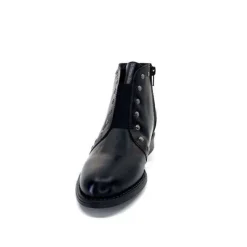 Ivoire0381b Ivoire 7553 Cuir Noir*Femme Bottines