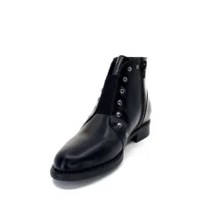 Ivoire0381b Ivoire 7553 Cuir Noir*Femme Bottines