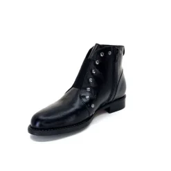 Ivoire0381b Ivoire 7553 Cuir Noir*Femme Bottines