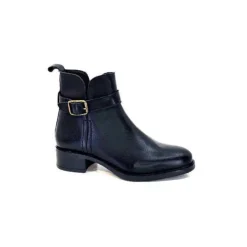 We Do Ivoire 99766 Cuir Noir*Femme Bottines