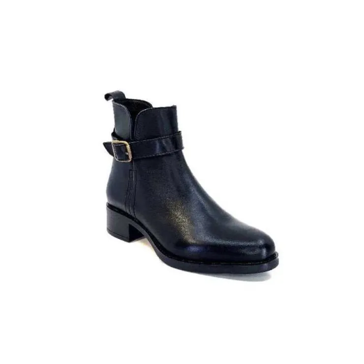 We Do Ivoire 99766 Cuir Noir*Femme Bottines