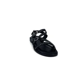 Ivoire0401a Ivoire 500.4301 Cuir Noir*Femme Sandales