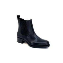 We Do Ivoire 99763 Cuir Noir*Femme Bottines