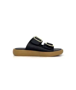 top tris srl Ivoire 8022-02 Cuir Noir*Femme Mules