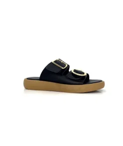 top tris srl Ivoire 8022-02 Cuir Noir*Femme Mules