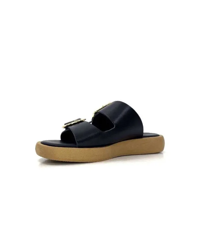 top tris srl Ivoire 8022-02 Cuir Noir*Femme Mules