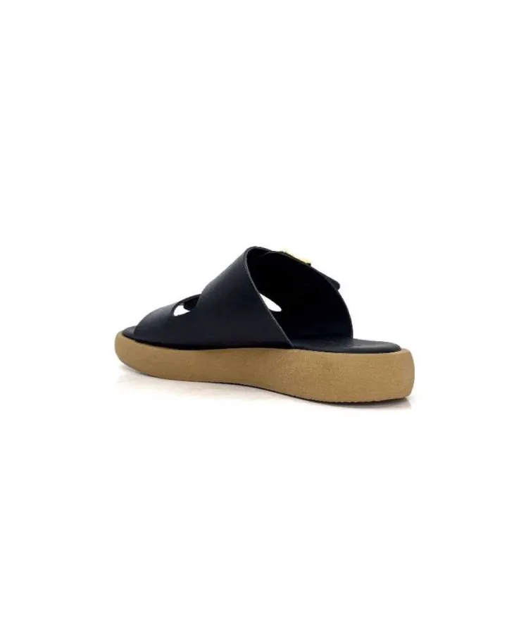 top tris srl Ivoire 8022-02 Cuir Noir*Femme Mules