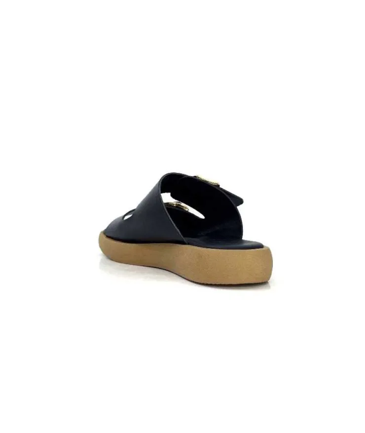 top tris srl Ivoire 8022-02 Cuir Noir*Femme Mules