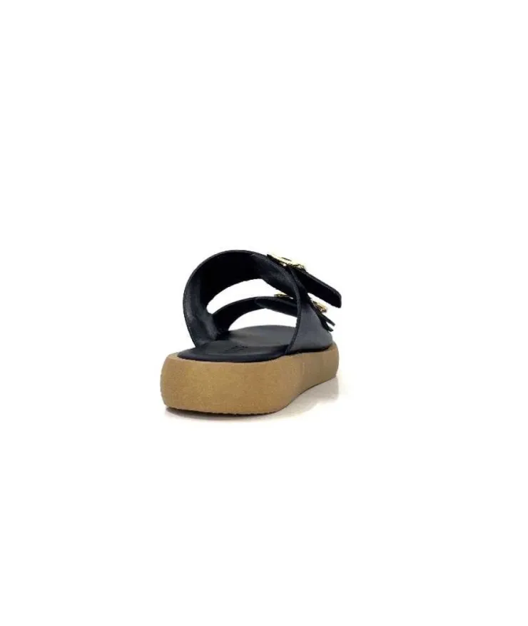 top tris srl Ivoire 8022-02 Cuir Noir*Femme Mules