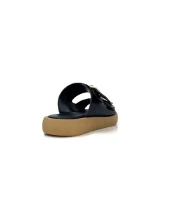 top tris srl Ivoire 8022-02 Cuir Noir*Femme Mules