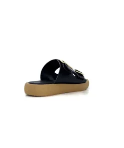 top tris srl Ivoire 8022-02 Cuir Noir*Femme Mules