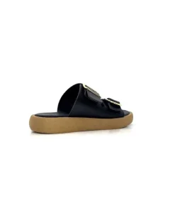 top tris srl Ivoire 8022-02 Cuir Noir*Femme Mules