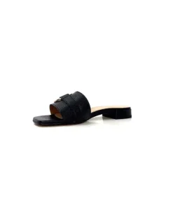 Ivoire0346a Ivoire 22682 Cuir Noir*Femme Mules