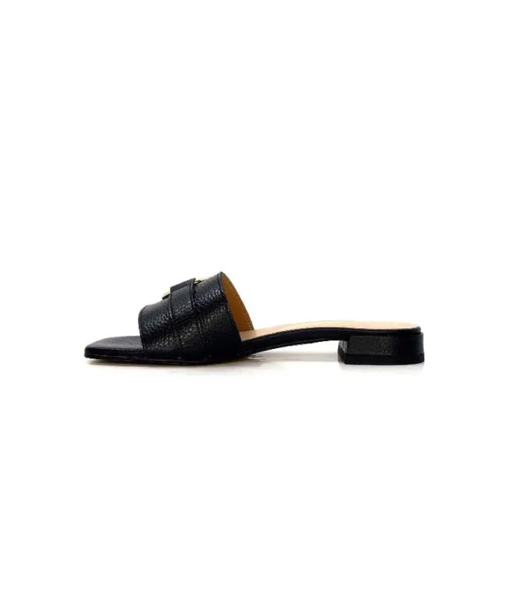 Ivoire0346a Ivoire 22682 Cuir Noir*Femme Mules