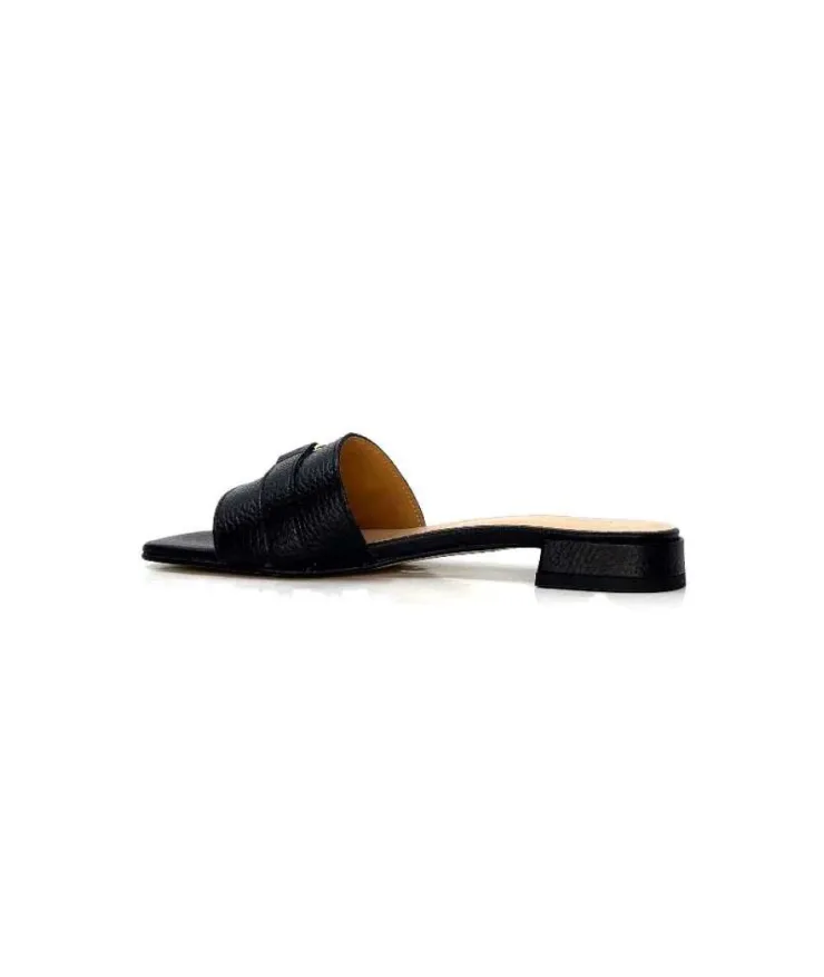 Ivoire0346a Ivoire 22682 Cuir Noir*Femme Mules