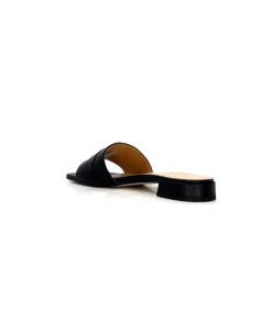 Ivoire0346a Ivoire 22682 Cuir Noir*Femme Mules