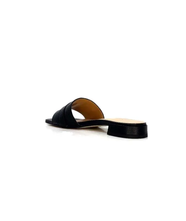Ivoire0346a Ivoire 22682 Cuir Noir*Femme Mules