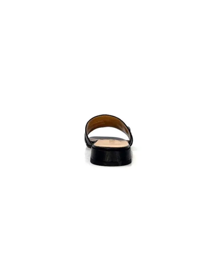 Ivoire0346a Ivoire 22682 Cuir Noir*Femme Mules