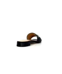 Ivoire0346a Ivoire 22682 Cuir Noir*Femme Mules