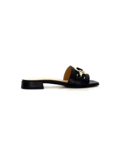 Ivoire0346a Ivoire 22682 Cuir Noir*Femme Mules