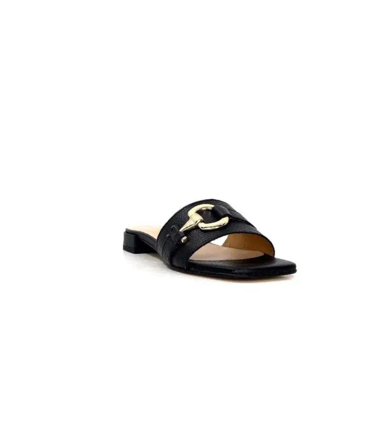 Ivoire0346a Ivoire 22682 Cuir Noir*Femme Mules