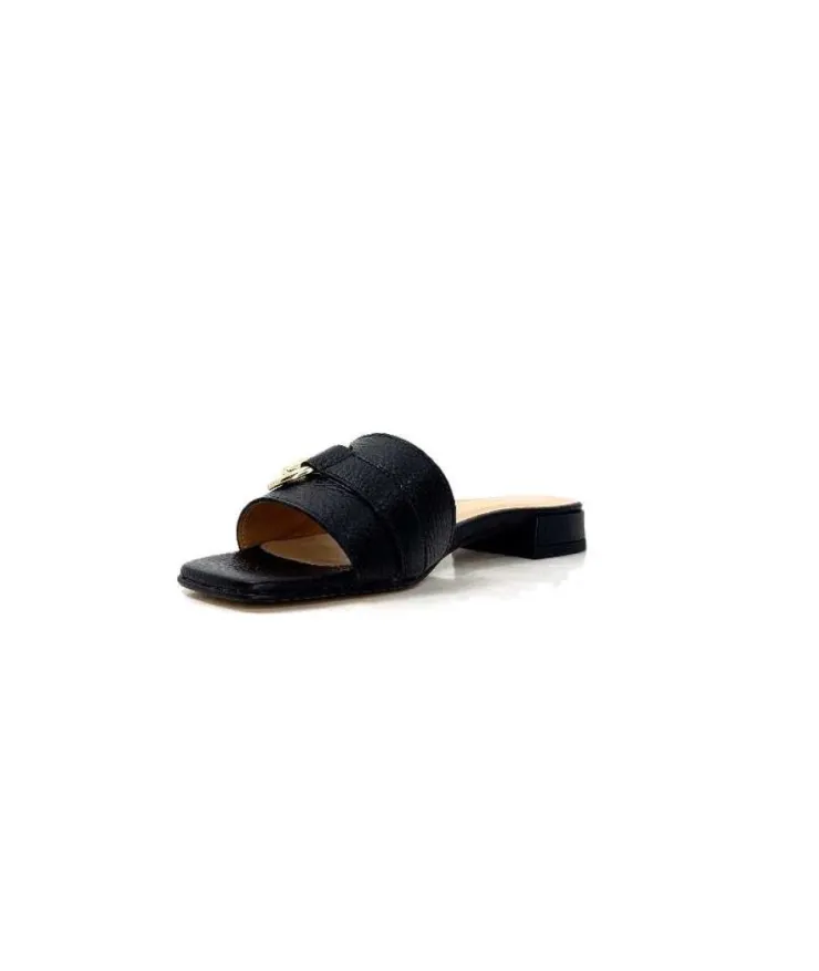 Ivoire0346a Ivoire 22682 Cuir Noir*Femme Mules