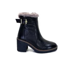 Ivoire-354 Ivoire 109381 Cuir Noir*Femme Fourrées