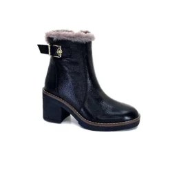 Ivoire-354 Ivoire 109381 Cuir Noir*Femme Fourrées